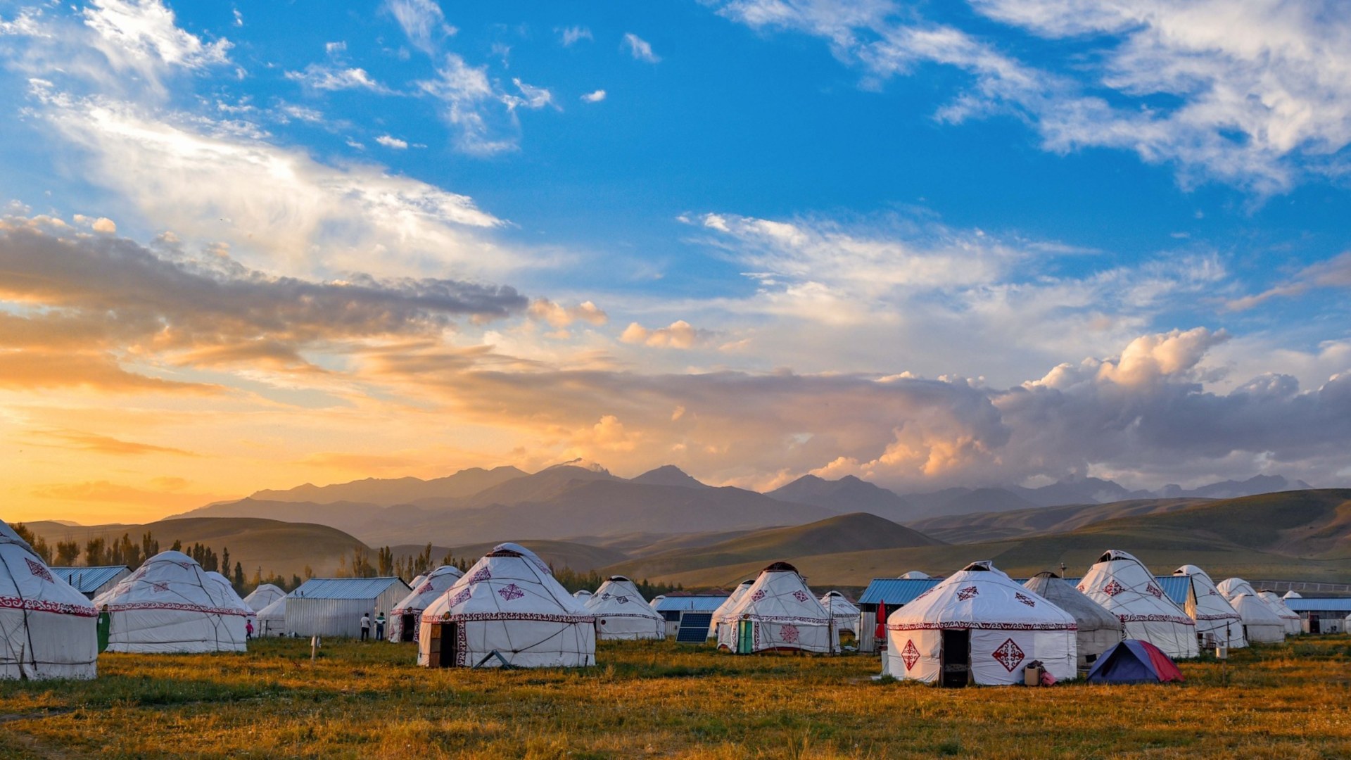 Jurte oder Ger Camp in der Mongolei